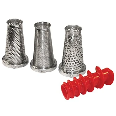 Image of Weston 4 Piece Accessory Kit for Tomato Press and Sauce Maker (07 0858), Stainless_Steel, Silver