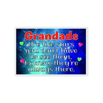 Image of Decalarama Grandad Fridge Magnet Gift Grandads Are Like Stars Fun Novelty Birthday Present