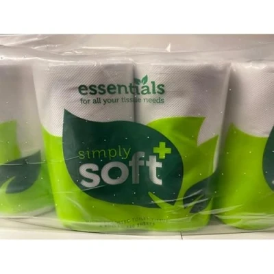 Image of 36 x Toilet Rolls, 2 Ply, Embossed, 320 Sheet Per Roll, 100% Recycled