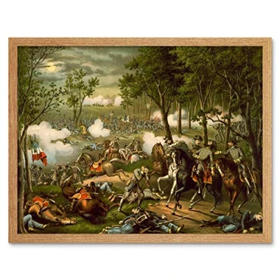 Image of Wee Blue Coo War American Civil Battle Chancellorsville USA Hooker Art Print Framed Poster Wall Decor 12X16 Inch