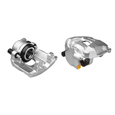 Image of 8K0615123C, 8K0615123F Brake caliper HELLA 8AN 355 798 471 Grey Cast Iron without holder AUDI: A4 B8 Saloon, Avant, A5 Coupe