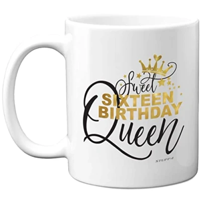Image of 16th Birthday Mug for Girls Her Sweet 16 Happy Sixteenth Gift Girl Daughter Granddaughter Niece Sister Friend Cousin Female Gifts 11oz Ceramic Dishwasher Safe Coffee Mugs