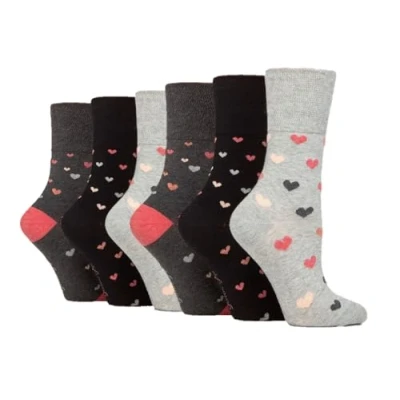 Image of 6 Pairs Gentle Grip Socks size UK 4 8 (6 X RH260)