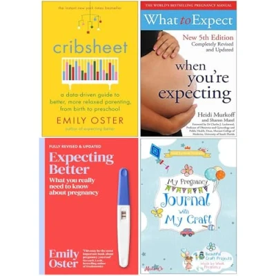 Image of Cribsheet, What To Expect When You Re Expecting, Expecting Better, Pregnancy Journal Craft 4 Books Collection Set