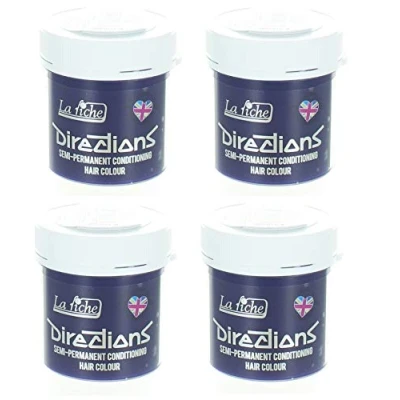 Image of 4 x La Riche Directions Semi Perm Hair Colour Ultra Violet 4x 88ml