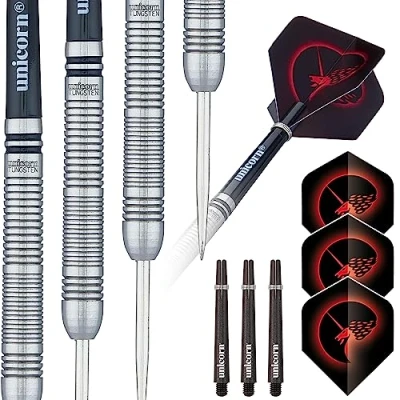 Image of Unicorn Steel Tip Darts Set Core Tungsten Barrels Style 2 22 g