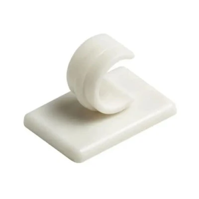 Image of White Self Adhesive Curtain Rod Stick On Centre Supports Hooks Window Net Wire Hook Holder (8)