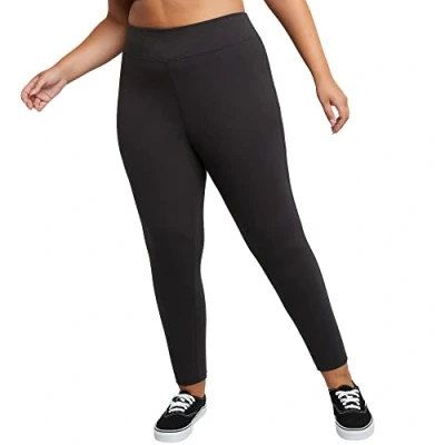 Image of Just My Size Women&#039;s Plus Stretch Jersey Legging, Black, 5X