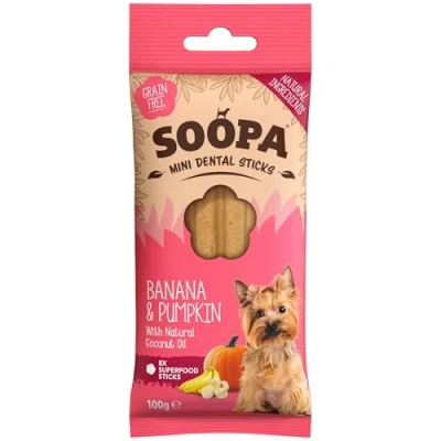 Image of Soopa MINI Dental Sticks (Banana &amp; Pumpkin) 100g
