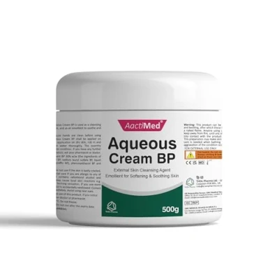 Image of AactiMed Aqueous cream BP 500gm External Skin Cleansing Agent Emollient for Softening &amp; Soothing