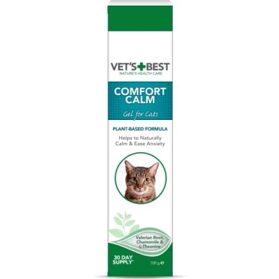 Image of Vet&#039;s Best Comfort Calm Calming Cat Supplement Promotes Relaxation and Balanced Behaviour, 100g