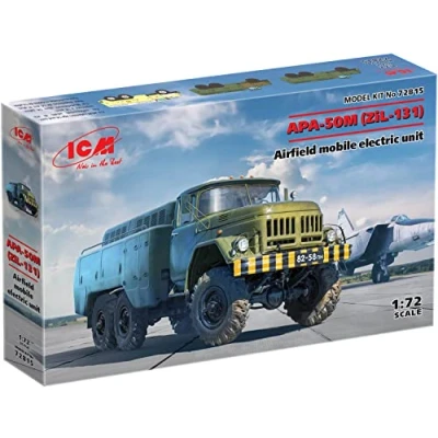 Image of ICM ICM72815 1:72 APA 50M (ZiL 131) Airfield Mobile Electric Unit Scale Model kit
