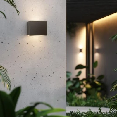 Image of SolarCentre® Avon Up &amp; Down Solar Powered Outdoor Wall Light