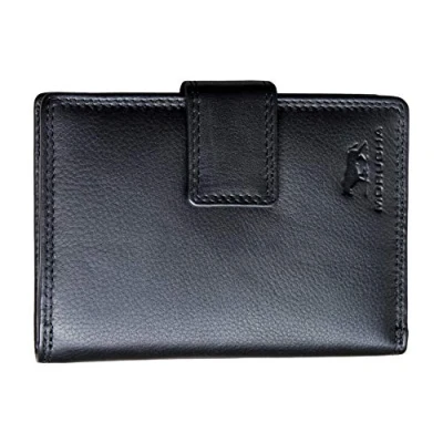 Image of MORUCHA Clutch Wallet for Women Genuine Leather RFID Blocking High Capacity Cardholder Purse M85 (Black)