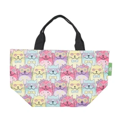Image of ECO CHIC Lightweight Foldable Insulated Lunch Bag Water Resistant Cooler (Glasses Cats Multiple)
