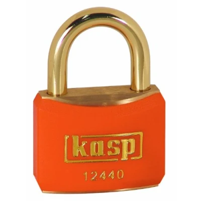 Image of Kasp Brass Padlock 40mm Shackle Orange