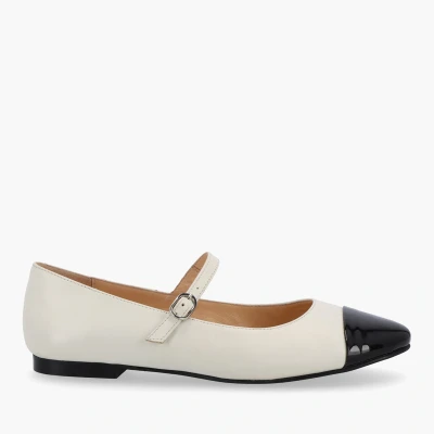 Image of Alohas MUSA ballet Flats Ankle strap pumps, Women&#039;s, Size: 5, Black/cream Leather
