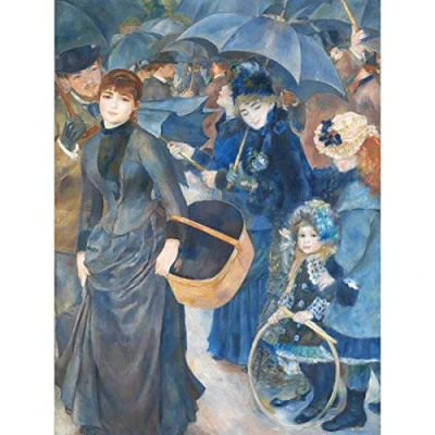 Image of Renoir The Umbrellas Painting Premium Wall Art Canvas Print 18X24 Inch