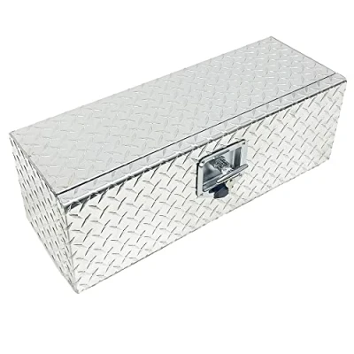Image of Maypole Aluminium Toolbox 660x230x235mm 26x9x9 Inches Robust Checkerplate Storage for Trailer Under Body and Chassis