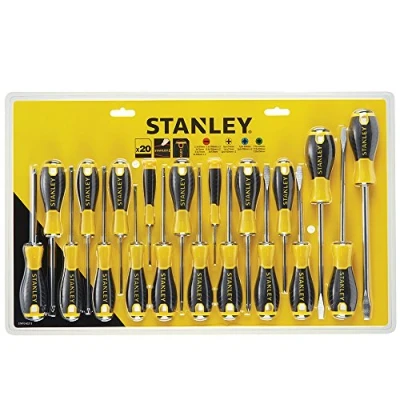 Image of STANLEY STHT0 60213 Essential Screwdriver Set Yellow (20 Piece)