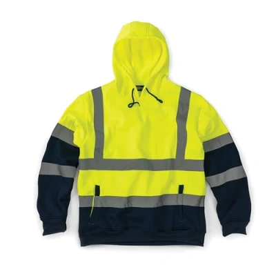 Image of Tough Grit Hi Vis 2 Tone Hoodie Yellow/Navy XXL