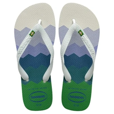 Image of Havaianas Unisex Brasil Fresh, White/White/White, 2