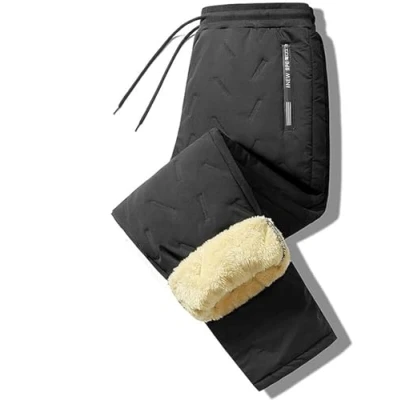 Image of BAFAFA Mens Winter Warm Sweatpants, Unisex Lambswool Fleece Lined Joggers, Sweatpants Men