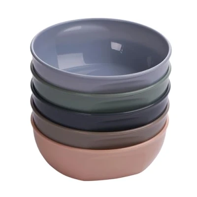 Image of Vital Baby Nourish Perfectly Simple Bowls 5pk, Stackable, BPA Free, EarthSmart Biodegradable, Microwave &amp; Dishwasher Safe, Everyday Feeding for Toddlers Adults 6m+