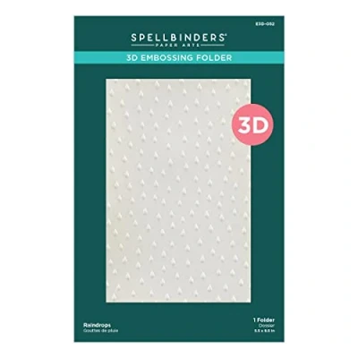 Image of Spellbinders Raindrops 3D Embossing Folder from Showered with Love Collection by Vicki Papaioannou, Metal, ONE