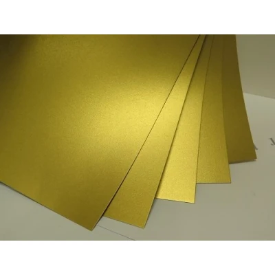 Image of Gold Pearlescent Shimmer Card 2 Sided 300gsm Choose A5 or A6 Cardmaking (A6 x 40 Sheets AM784)