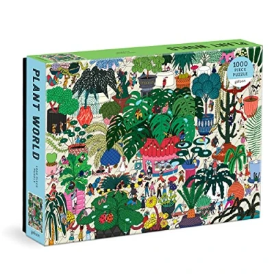 Image of Galison 9780735376434 World 1000 Piece Puzzle Fun and Challenging Activity with Bright Bold Artwork of Botanica Plant Collection for Adults Families, Multicoloured