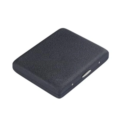 Image of Cigarette Case,Cigarette Case for Roll Ups,Men&#039;s Cases Matte Black Surface,Cigarette Box Holds 20 Cigarettes 84mm,Metal Handbags and Pockets Gift