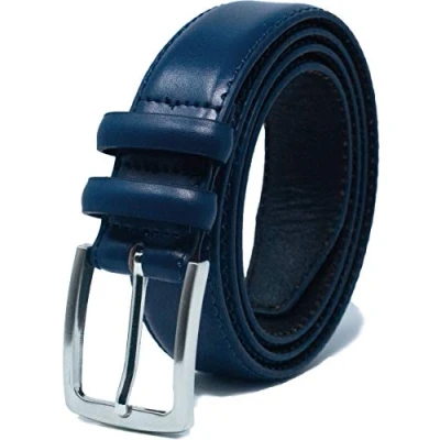Image of Ashford Ridge Mens 33mm Double Loop Leather Belt Navy Medium