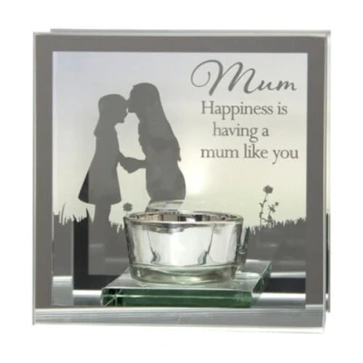 Image of mum &#039;Happiness is having a like you&#039; Reflections from the Heart Mirrored Tea Light 61570