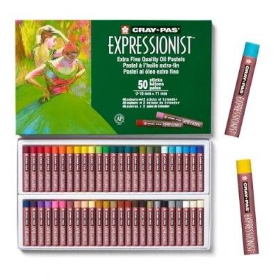 Image of SAKURA Cray Pas Expressionist Oil Pastels Assorted Colours (Pack of 50)