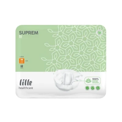 Image of Lille Suprem Fit Extra Plus All in One Incontinence Briefs Large (Pack of 24)
