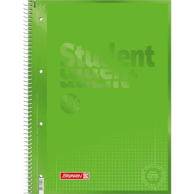 Image of Brunnen 1067927126 Colour Code Student Notepad (A4 Ruled, line Style 27, 90 g/m², 80 Pages) Azure Blue