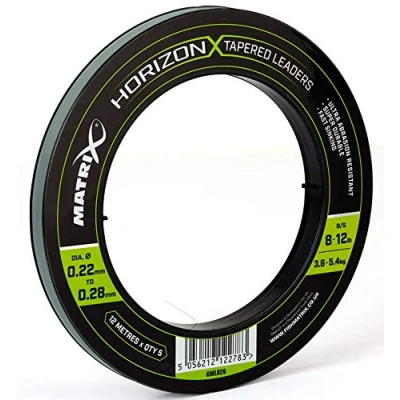 Image of Matrix Horizon X Tapered Shock Leader 8lb / 12lb (12m) x5 (GML026)