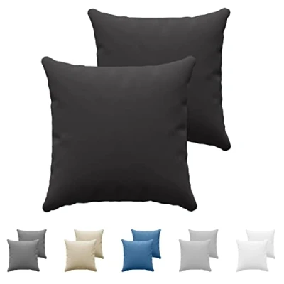 Image of Dreamzie Pillowcases (Set Of 2) Black For Pillows 80 x cm 100% Cotton Jersey Pillowcase Pillow Cover Bed Protector Resistant and Hypoallergenic