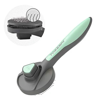 Image of PAKEWAY Cat Dog Grooming Brush, Kitten Slicker Pet Self Cleaning Shedding Brush Massage Combs for Cats and Dogs with Short, Medium &amp; Long Hair