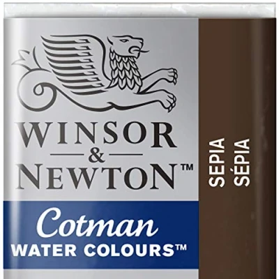 Image of Winsor &amp; Newton Cotman Watercolour Paint Half Pan Sepia 609