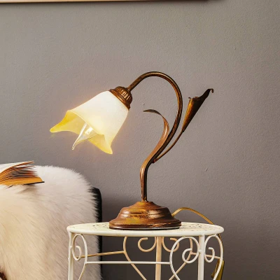 Image of Lucrezia Glass Table Lamp, Bronze