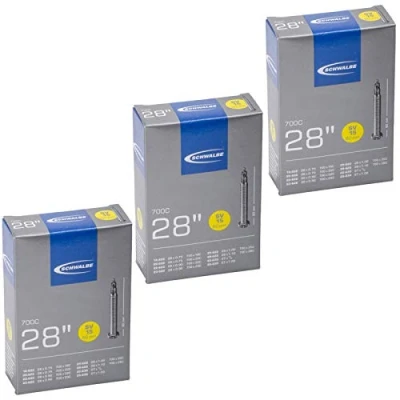 Image of Schwalbe 700 x 18 28c Road Bike Inner Tubes Presta 60mm Long Valve (Set of 3)