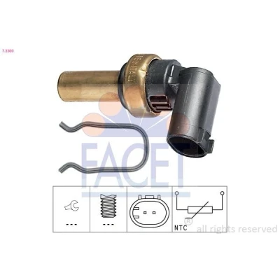 Image of MN960160, MN960441, MN960461 Sender Unit, coolant temperature FACET 7.3300 Made in Italy OE Equivalent MERCEDES BENZ: SL Convertible, E Class Saloon
