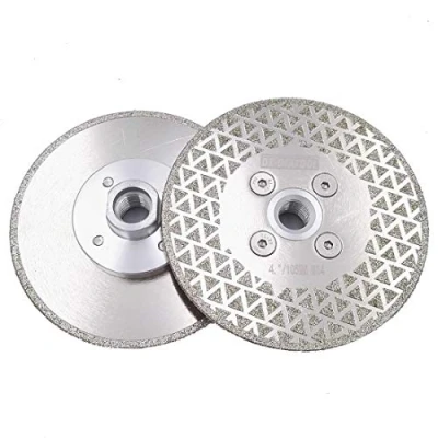 Image of DT DIATOOL Diamond Cutting and Grinding Discs 2PCS 4 Inch / 105mm x M14 Single Side Coated Electroplated for Granite Tile Marble Stone