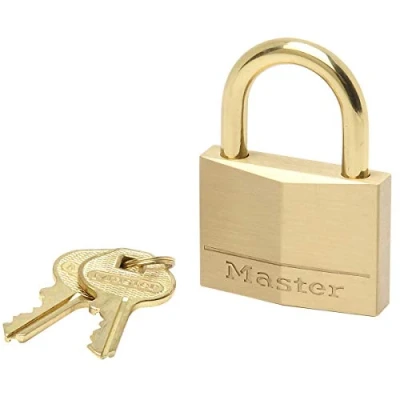 Image of Master Lock 645EURD Key Padlock with Brass Body and Shackle, Gold, 6,2 x 4,4 1,3 cm