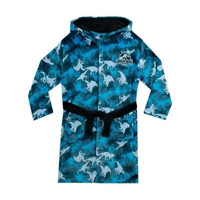 Image of Jurassic World Dressing Gown Boys Dinosaur Dino Gowns For Kids Blue 8 9 Years