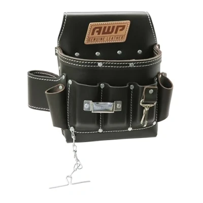 Image of AWP Oil Tan Leather Electrician Tool Pouch 1LL 526 2, Brown