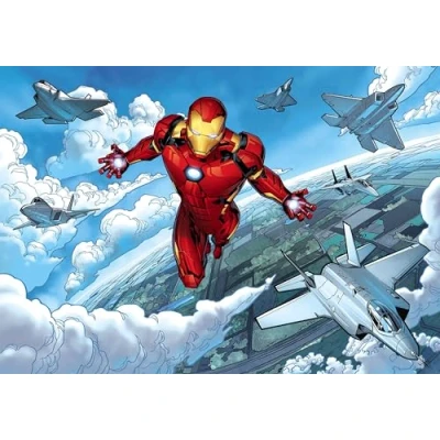 Image of Komar Marvel IADX8 062 Non Woven Photo Wallpaper Iron Man Flight Size: 400 x 280 cm (Width Height) Children&#039;s Room