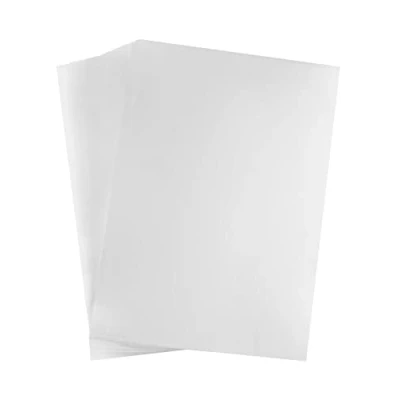 Image of QWORK® 50 PCS A4 Inkjet Transparency Film Waterproof Transparent Printing Paper Clear OHP Quick Dry Printable Vinyl Sheets for Printers Overhead Projector Screen Prints 11*8 inch /29.6*21cm